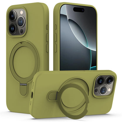 For iPhone 16 Pro Max Case Compatible with MagSafe Kickstand PC + Silicone Phone Cover