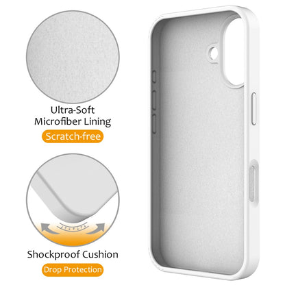 For iPhone 16 Case Compatible with MagSafe Kickstand PC + Silicone Phone Cover