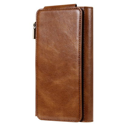 For iPhone 16 Pro Max Magnetic Case Detachable PU Leather Zipper Wallet Cover