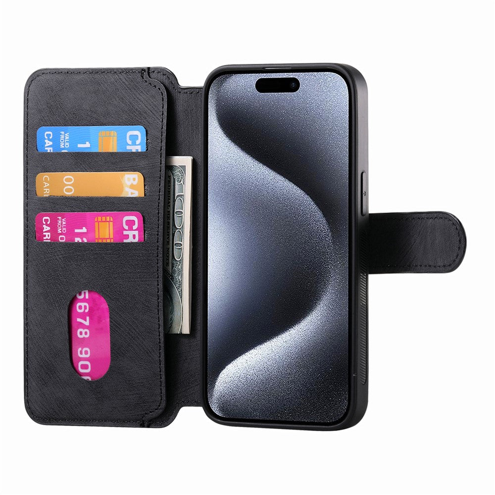 For iPhone 16 Pro Max Magnetic Case CASENEO Detachable Leather Phone Wallet Cover