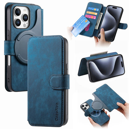 For iPhone 16 Pro Max Magnetic Case CASENEO Detachable Leather Phone Wallet Cover