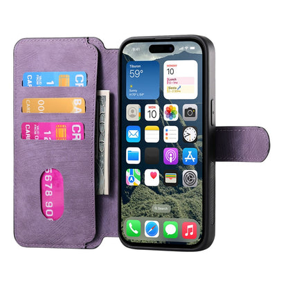 For iPhone 16 Magnetic Case CASENEO Detachable Leather Phone Wallet Cover