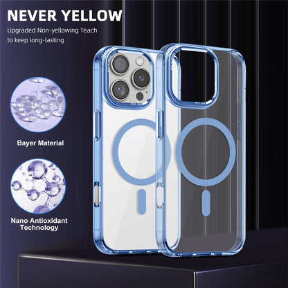 For iPhone 16 Pro Max Case Compatible with MagSafe TPU+PC Transparent Phone Cover