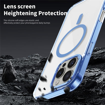 For iPhone 16 Pro Max Case Compatible with MagSafe TPU+PC Transparent Phone Cover