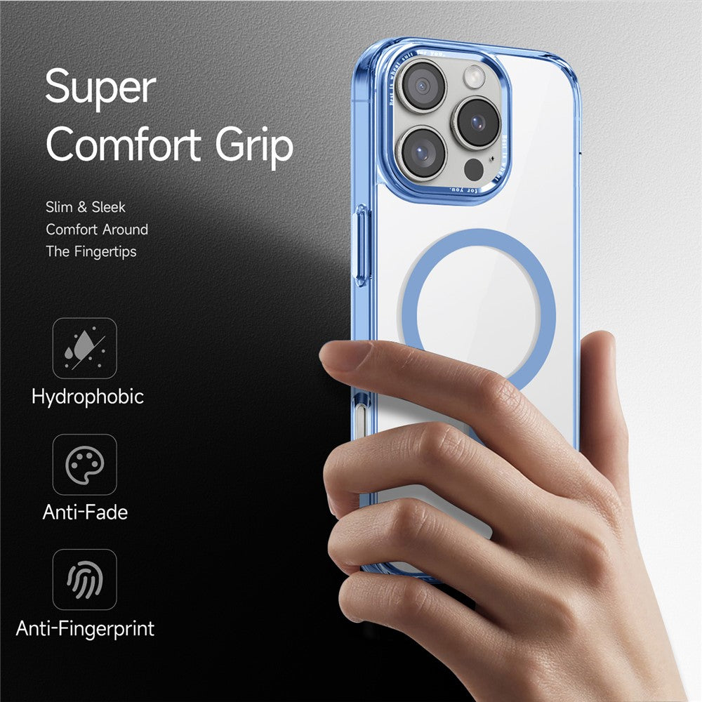 For iPhone 16 Pro Max Case Compatible with MagSafe TPU+PC Transparent Phone Cover