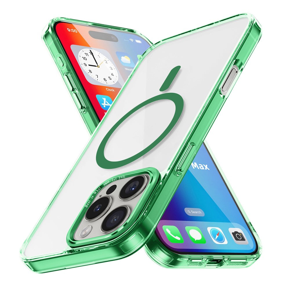 For iPhone 16 Pro Max Case Compatible with MagSafe TPU+PC Transparent Phone Cover