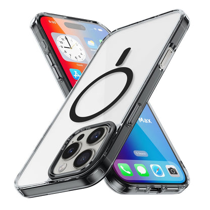 For iPhone 16 Pro Max Case Compatible with MagSafe TPU+PC Transparent Phone Cover