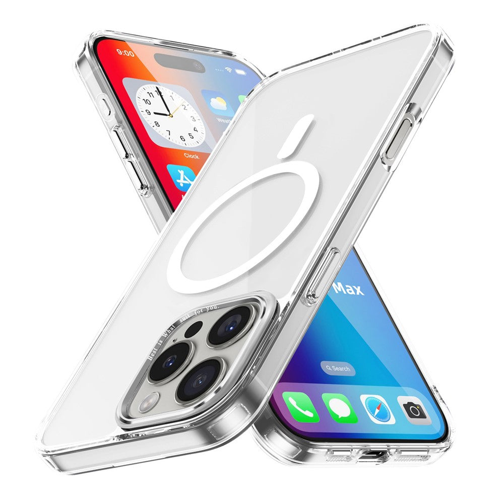 For iPhone 16 Pro Max Case Compatible with MagSafe TPU+PC Transparent Phone Cover
