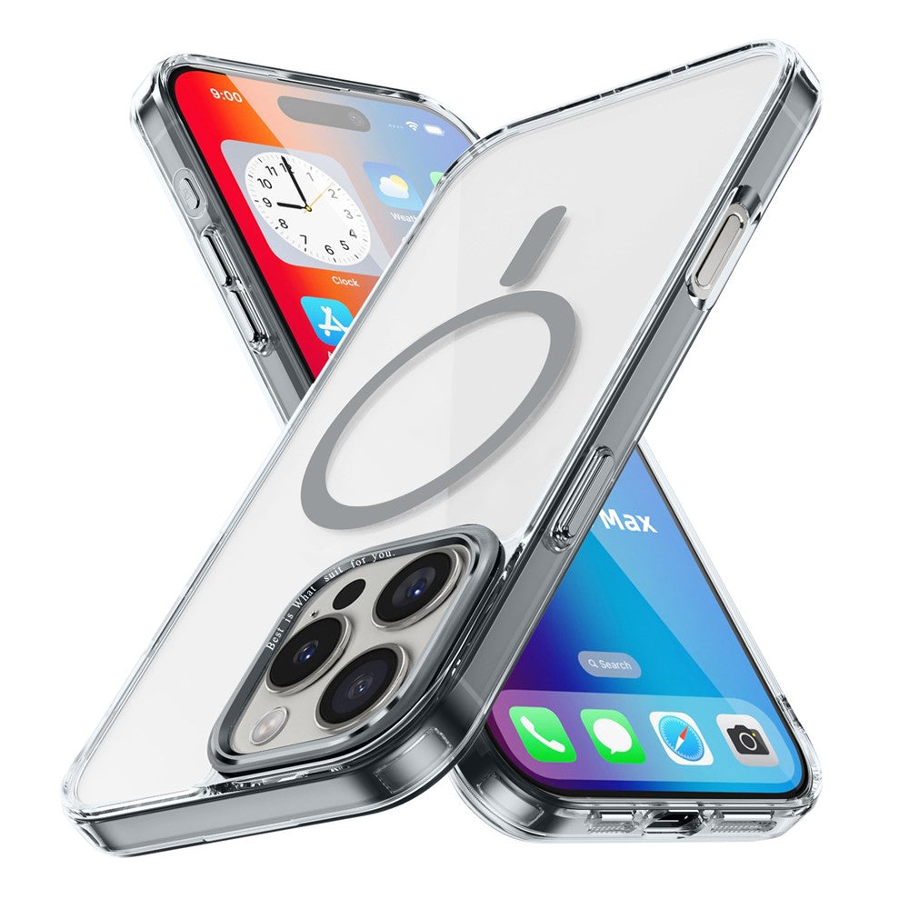 For iPhone 16 Pro Max Case Compatible with MagSafe TPU+PC Transparent Phone Cover
