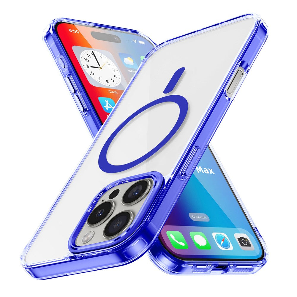 For iPhone 16 Pro Max Case Compatible with MagSafe TPU+PC Transparent Phone Cover