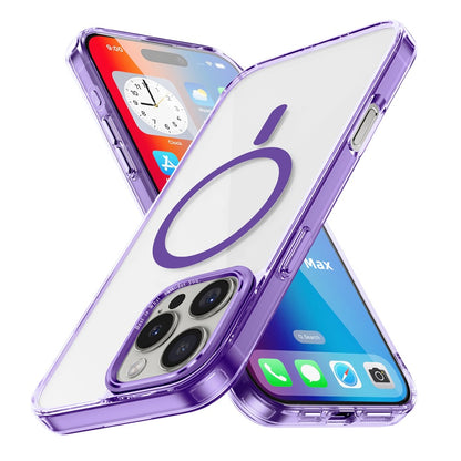 For iPhone 16 Pro Max Case Compatible with MagSafe TPU+PC Transparent Phone Cover
