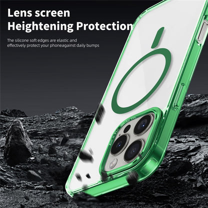 For iPhone 16 Pro Case Compatible with MagSafe TPU+PC Transparent Phone Cover