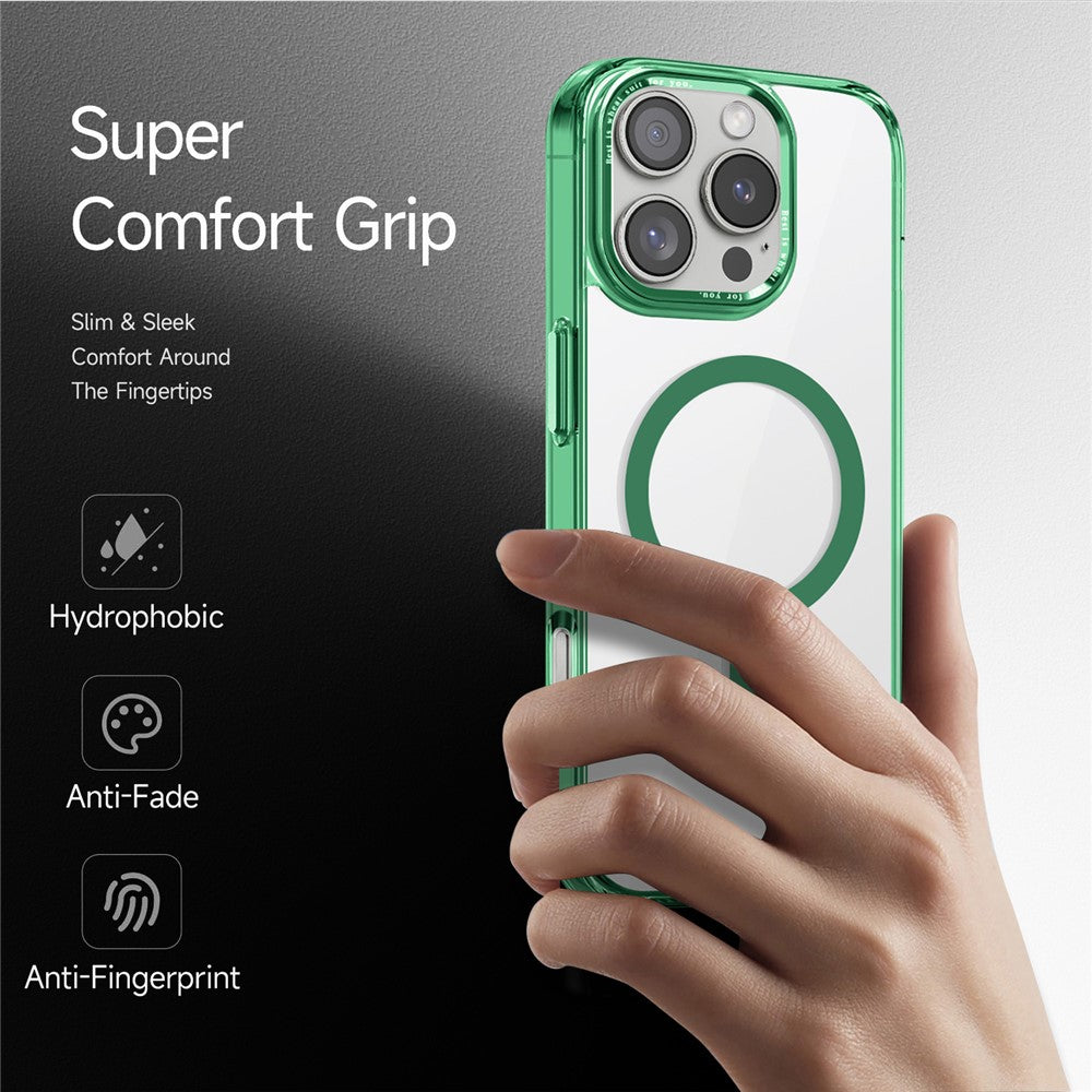 For iPhone 16 Pro Case Compatible with MagSafe TPU+PC Transparent Phone Cover