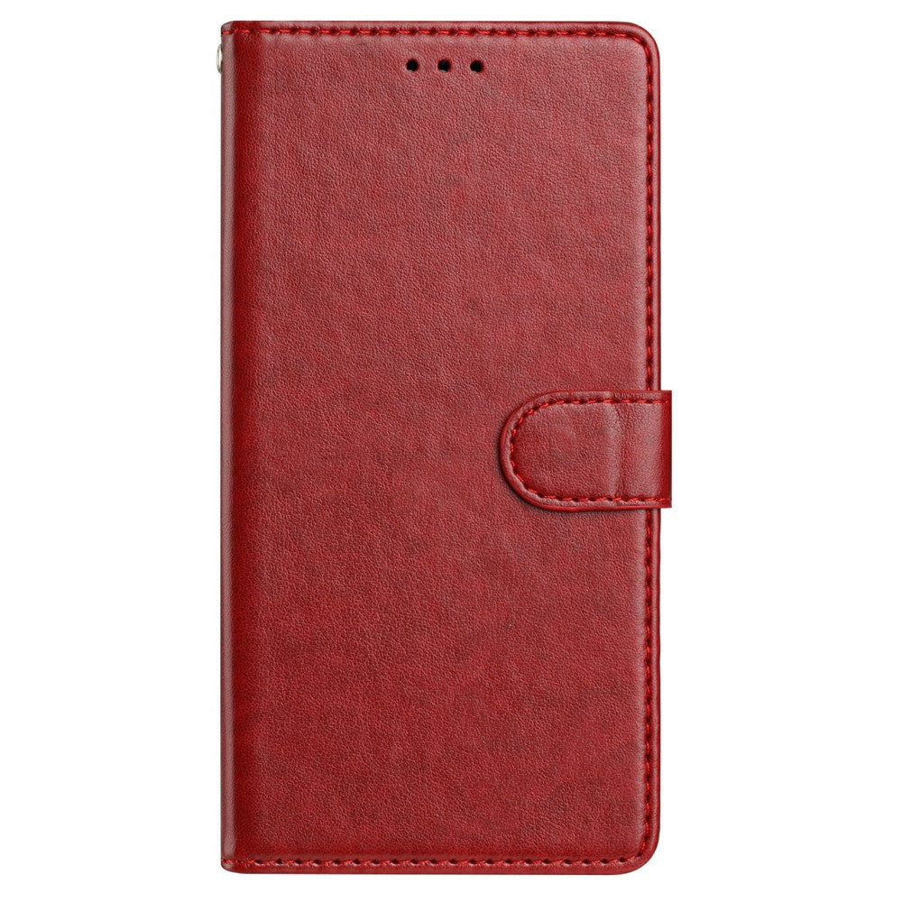 For iPhone 14 Pro Leather Phone Case Wallet Stand Cover with Handy Strap