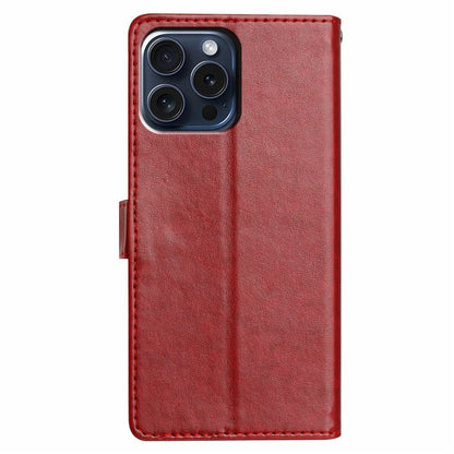 For iPhone 14 Pro Leather Phone Case Wallet Stand Cover with Handy Strap