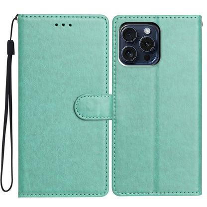 For iPhone 14 Pro Leather Phone Case Wallet Stand Cover with Handy Strap