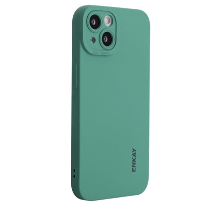 ENKAY HAT PRINCE For iPhone 14 Solid Color Liquid Silicone Anti-drop Case Camera Lens Precise Cutout Phone Back Cover
