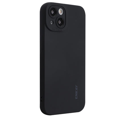 ENKAY HAT PRINCE For iPhone 14 Solid Color Liquid Silicone Anti-drop Case Camera Lens Precise Cutout Phone Back Cover