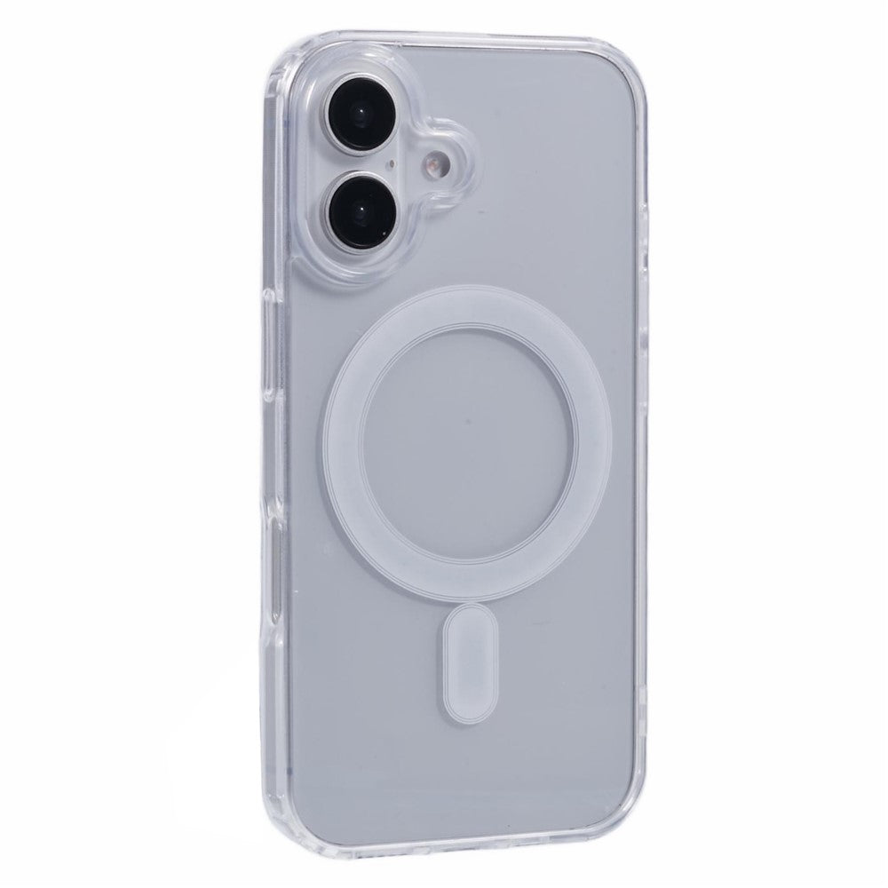 For iPhone 16 Clear Case Acrylic+TPU Phone Cover Compatible with MagSafe