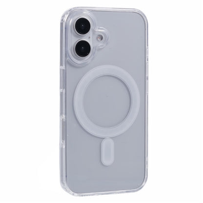 For iPhone 16 Clear Case Acrylic+TPU Phone Cover Compatible with MagSafe