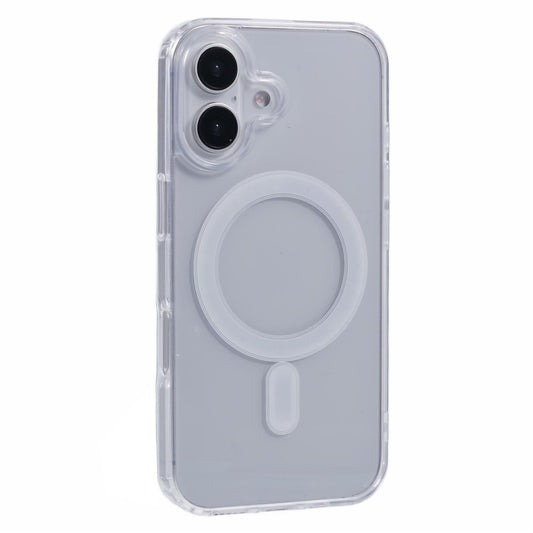 For iPhone 16 Clear Case Acrylic+TPU Phone Cover Compatible with MagSafe