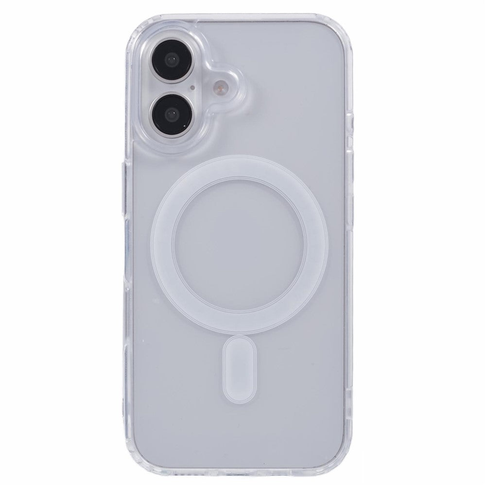 For iPhone 16 Clear Case Acrylic+TPU Phone Cover Compatible with MagSafe