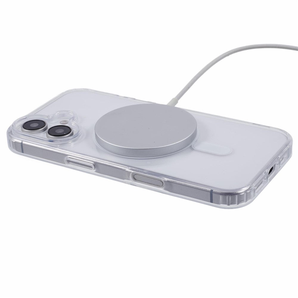 For iPhone 16 Clear Case Acrylic+TPU Phone Cover Compatible with MagSafe
