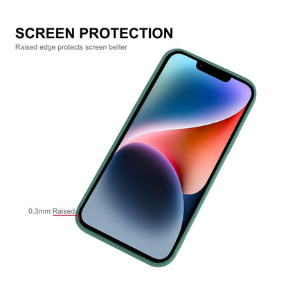 ENKAY HAT PRINCE For iPhone 14 Plus Solid Color Soft Liquid Silicone Case Camera Lens Precise Cutout Drop-proof Cover