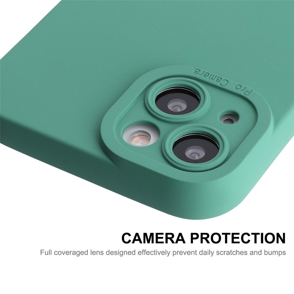 ENKAY HAT PRINCE For iPhone 14 Plus Solid Color Soft Liquid Silicone Case Camera Lens Precise Cutout Drop-proof Cover