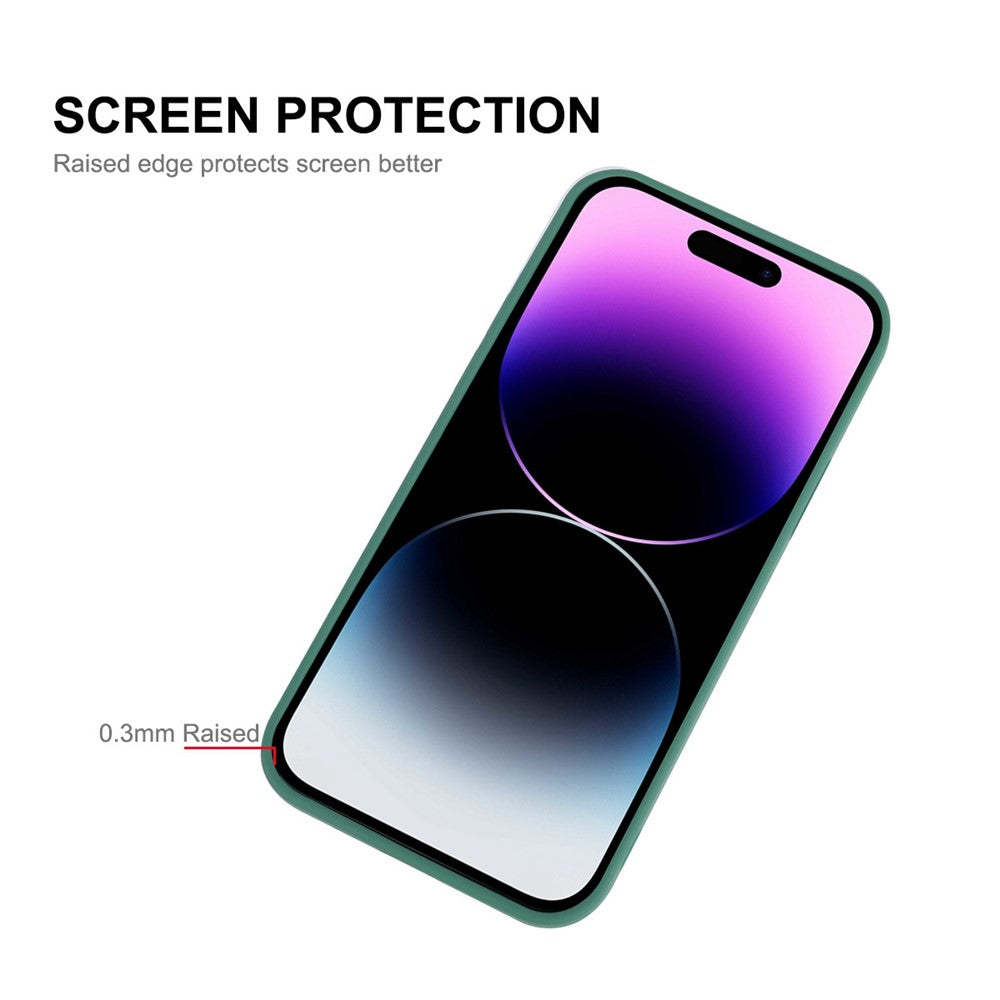 ENKAY HAT PRINCE For iPhone 14 Pro Max Camera Lens Precise Cutout Liquid Silicone Case Solid Color Phone Protective Cover
