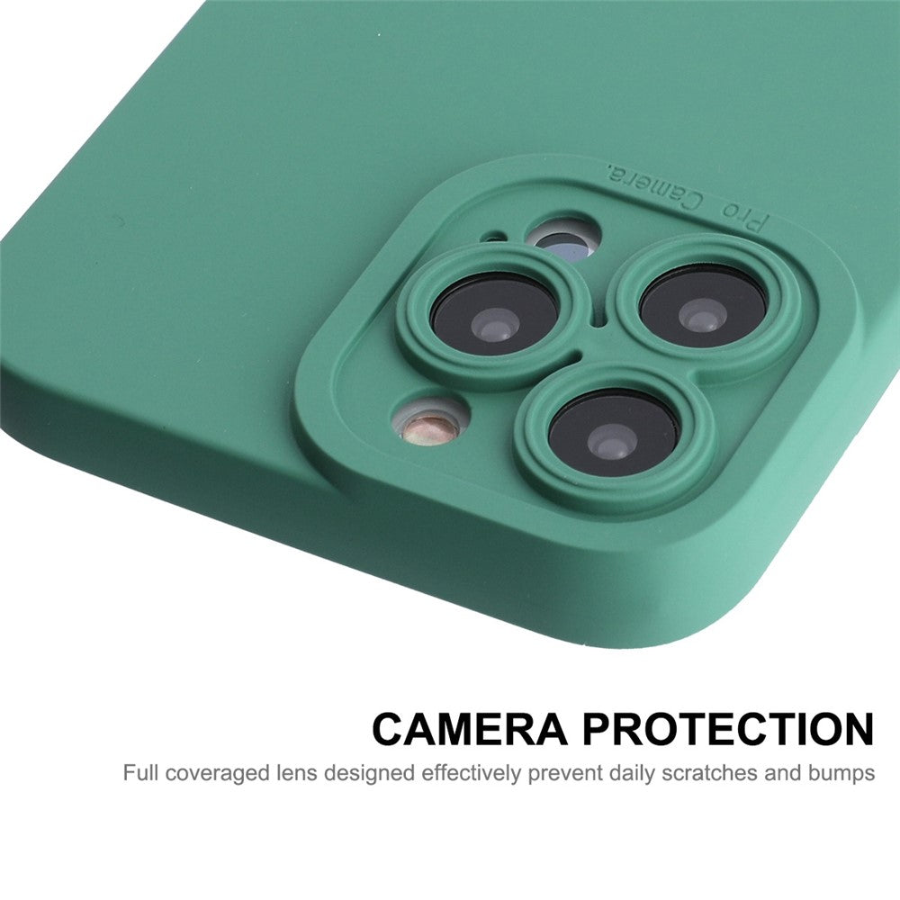 ENKAY HAT PRINCE For iPhone 14 Pro Max Camera Lens Precise Cutout Liquid Silicone Case Solid Color Phone Protective Cover