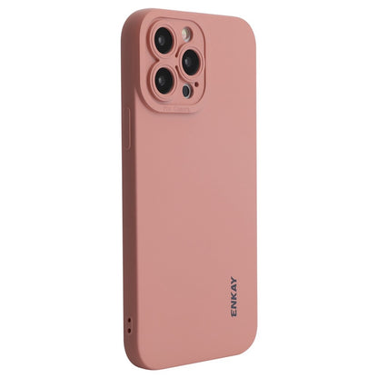 ENKAY HAT PRINCE For iPhone 14 Pro Max Camera Lens Precise Cutout Liquid Silicone Case Solid Color Phone Protective Cover