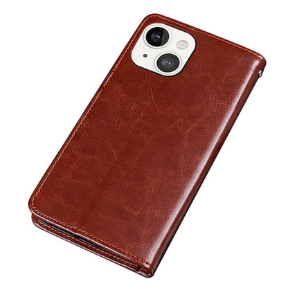 IDEWEI Phone Flip Wallet Case for iPhone 14, Magnetic Closure Crazy Horse Textured Anti-scratch PU Leather Phone Cover Stand