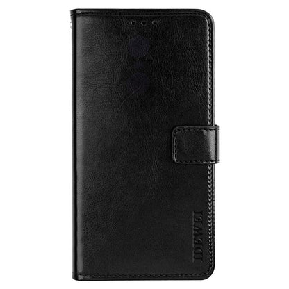 IDEWEI Phone Flip Wallet Case for iPhone 14, Magnetic Closure Crazy Horse Textured Anti-scratch PU Leather Phone Cover Stand