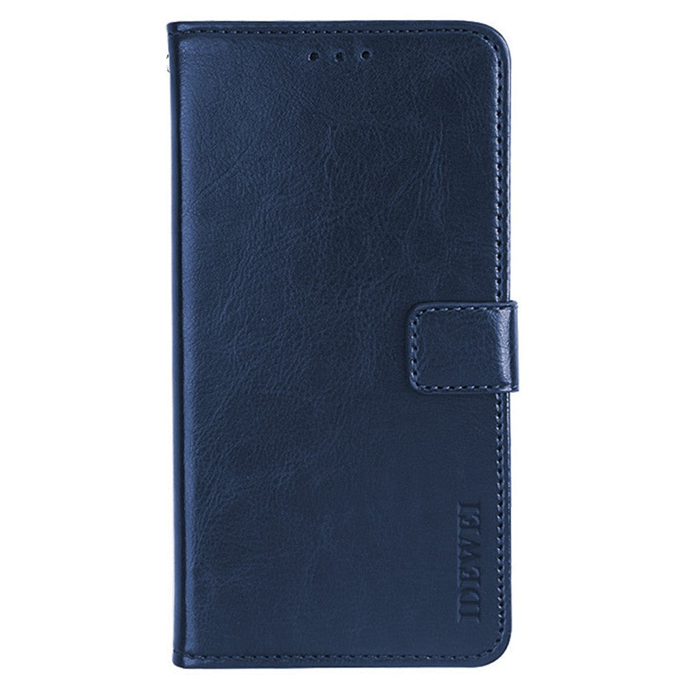 IDEWEI Phone Flip Wallet Case for iPhone 14, Magnetic Closure Crazy Horse Textured Anti-scratch PU Leather Phone Cover Stand