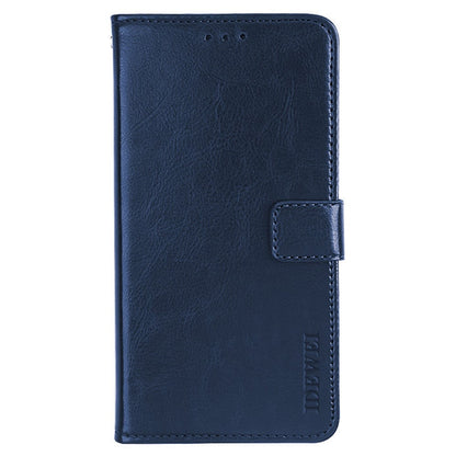 IDEWEI Phone Flip Wallet Case for iPhone 14, Magnetic Closure Crazy Horse Textured Anti-scratch PU Leather Phone Cover Stand