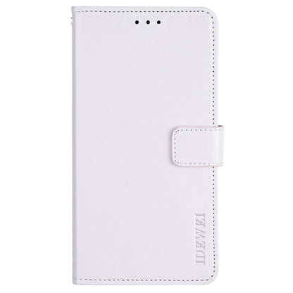 IDEWEI Phone Wallet Case for iPhone 14 Pro Max, Anti-fall Crazy Horse Textured PU Leather Phone Shell Magnetic Closure Flip Cover Stand