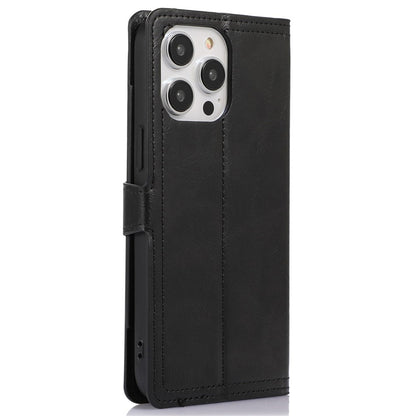 For iPhone 14 Pro Max Drop-proof Zipper Pocket Phone Flip Wallet Case with Magnetic Buckle Protective PU Leather Phone Cover Stand
