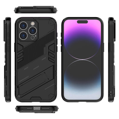 For iPhone 16 Pro Max Case PC+TPU Shockproof Phone Cover with Kickstand