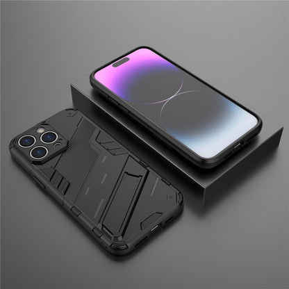 For iPhone 16 Pro Max Case PC+TPU Shockproof Phone Cover with Kickstand
