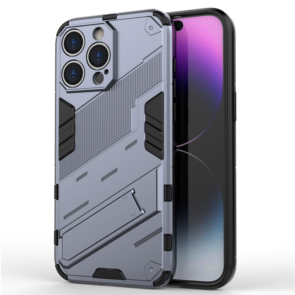 For iPhone 16 Pro Max Case PC+TPU Shockproof Phone Cover with Kickstand
