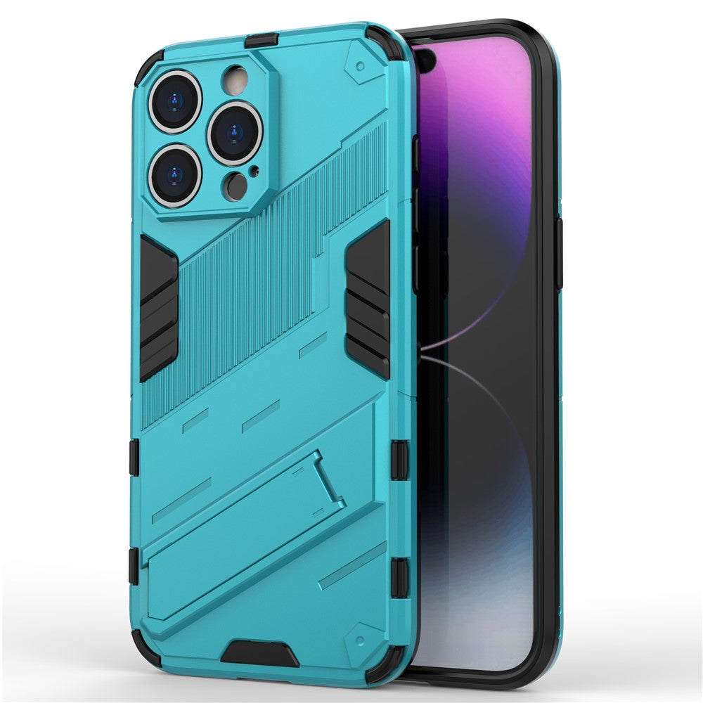 For iPhone 16 Pro Case PC+TPU Shockproof Phone Cover with Kickstand
