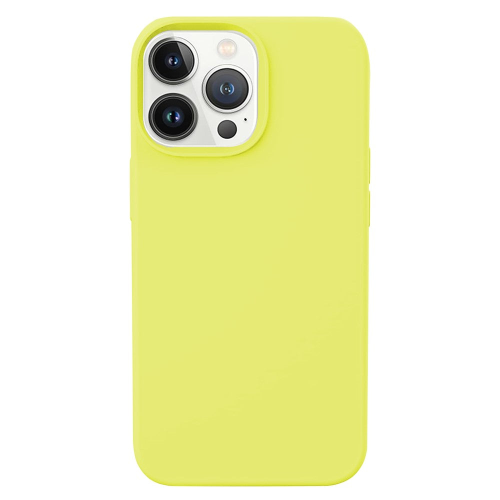 KALEBOL KLB-YTGJ001 For iPhone 14 Pro Case Solid Color Liquid Silicone+PC Phone Cover