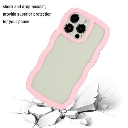 For iPhone 16 Pro Max Case Wavy Edge Design PC + TPU Shockproof Phone Cover