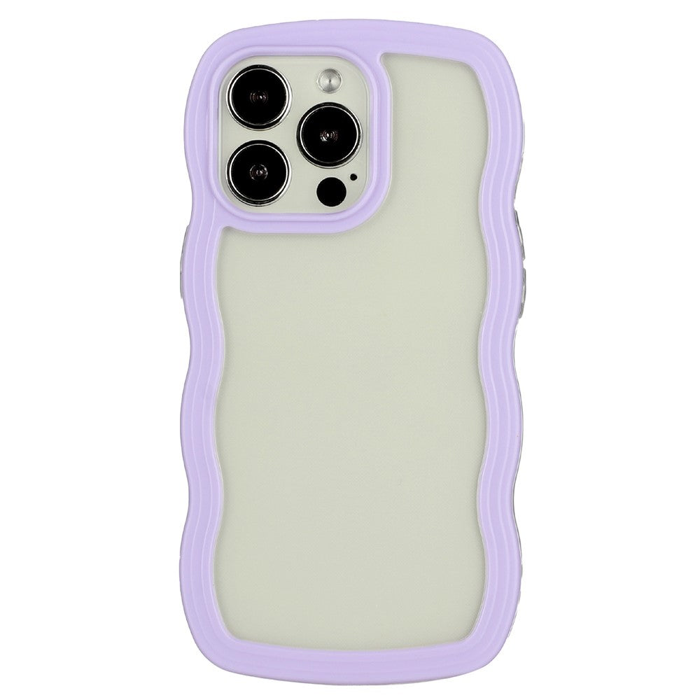 For iPhone 16 Pro Max Case Wavy Edge Design PC + TPU Shockproof Phone Cover