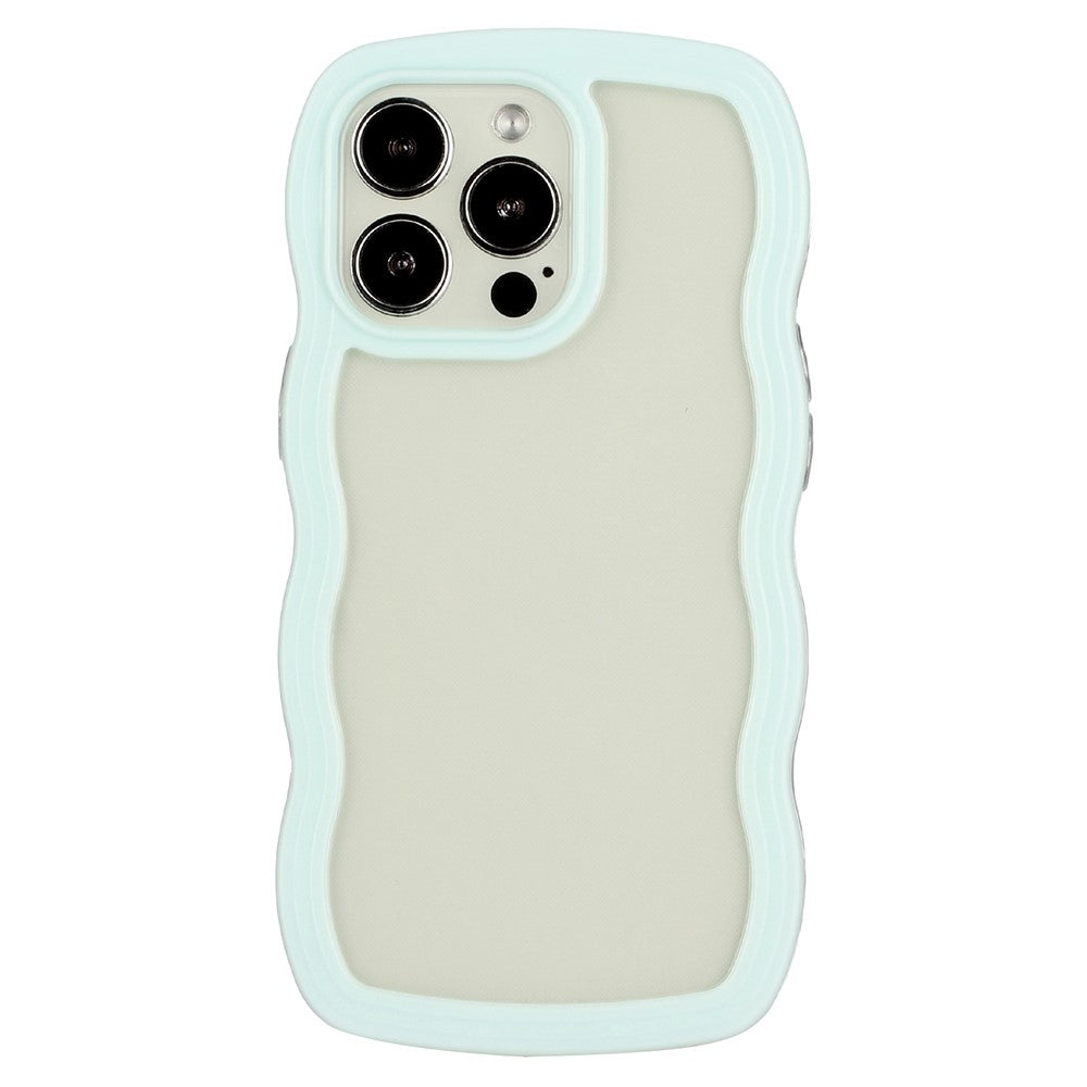 For iPhone 16 Pro Max Case Wavy Edge Design PC + TPU Shockproof Phone Cover