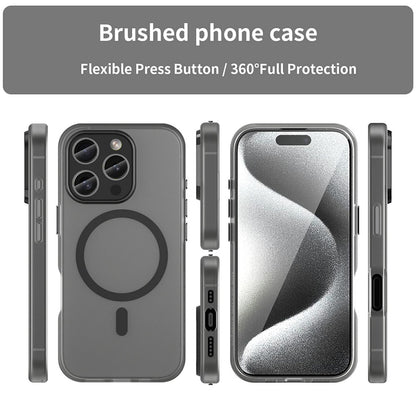 For iPhone 16 Pro Case Compatible with MagSafe TPU + PC Slim Matte Translucent Phone Cover