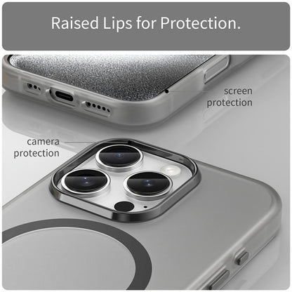 For iPhone 16 Pro Case Compatible with MagSafe TPU + PC Slim Matte Translucent Phone Cover