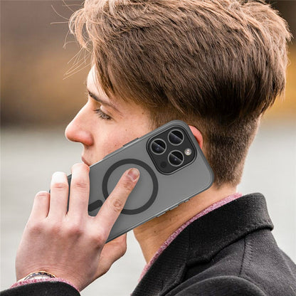 For iPhone 16 Pro Case Compatible with MagSafe TPU + PC Slim Matte Translucent Phone Cover