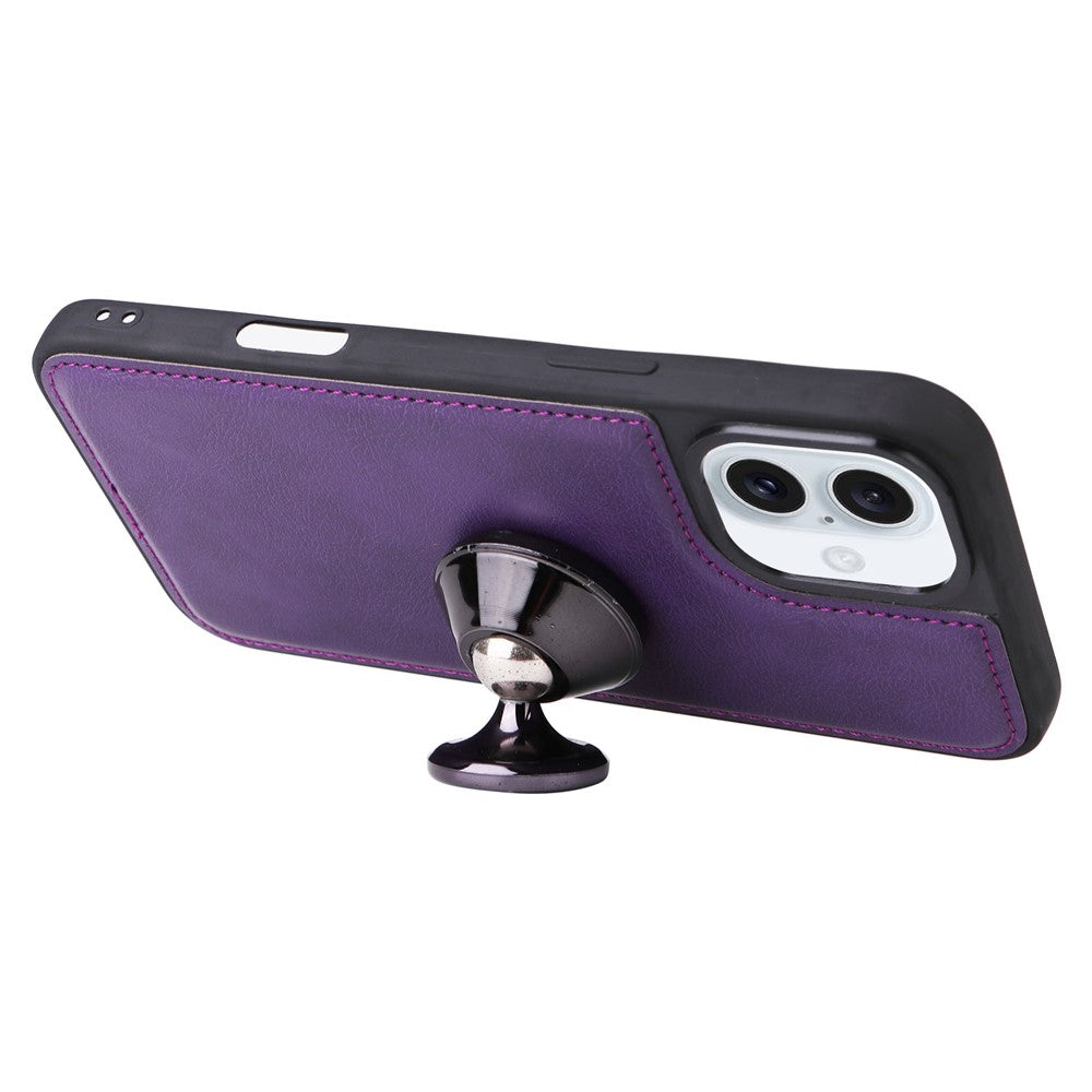 For iPhone 16 Case 2 in 1 Detachable Magnetic Leather Wallet Mobile Cover with Strap